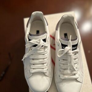 Dolce & Gabbana White and Gray Men's Sneakers